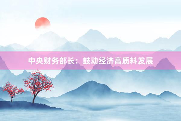 中央财务部长：鼓动经济高质料发展